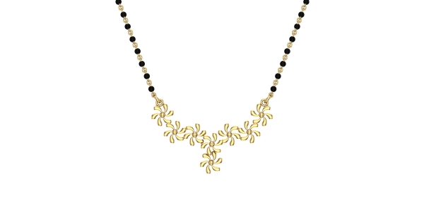 Gold mangalsutra with earrings on sale price